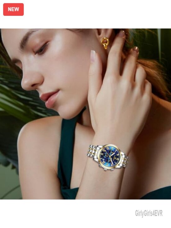 His Hers Matching Watch Set Stainless Steel Quartz Analog Waterproof main image 6